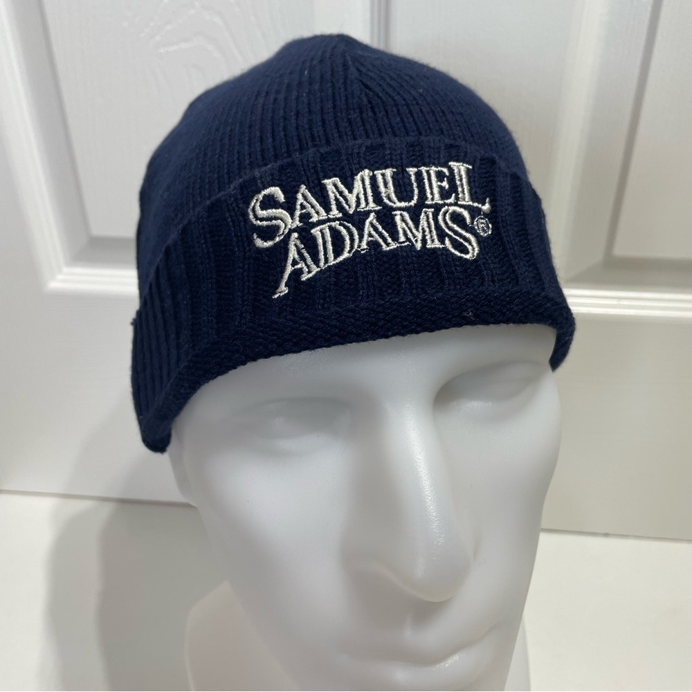 Samuel Adams Knit Beanie Hat Blue